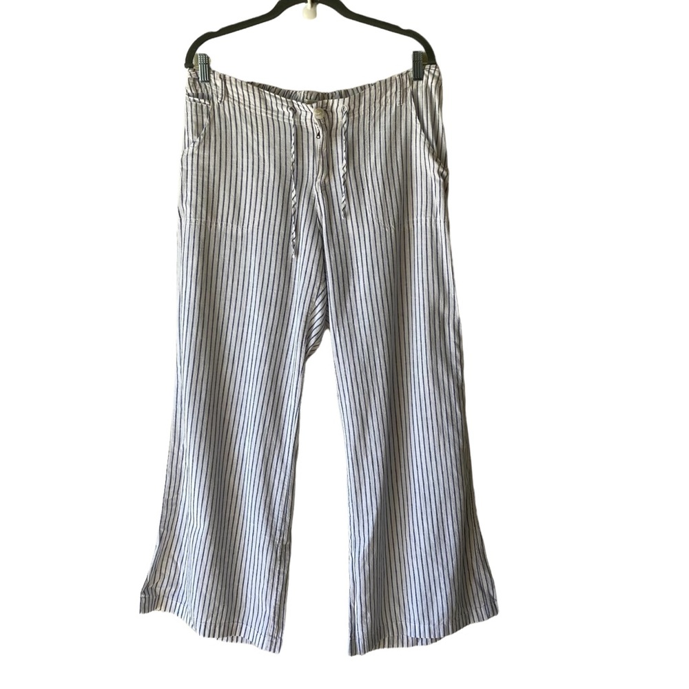 Just Living Boho Lagenlook Striped Wide Leg Pants